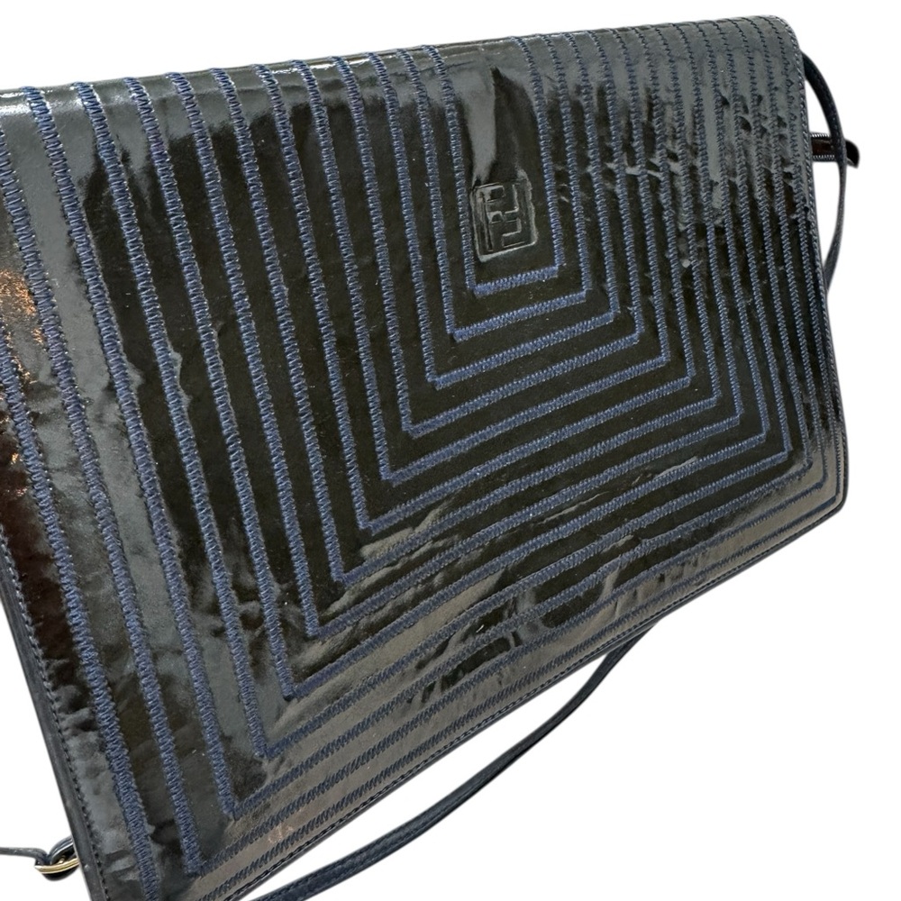 Fendi Patent Leather Crossbody/Clutch Bag